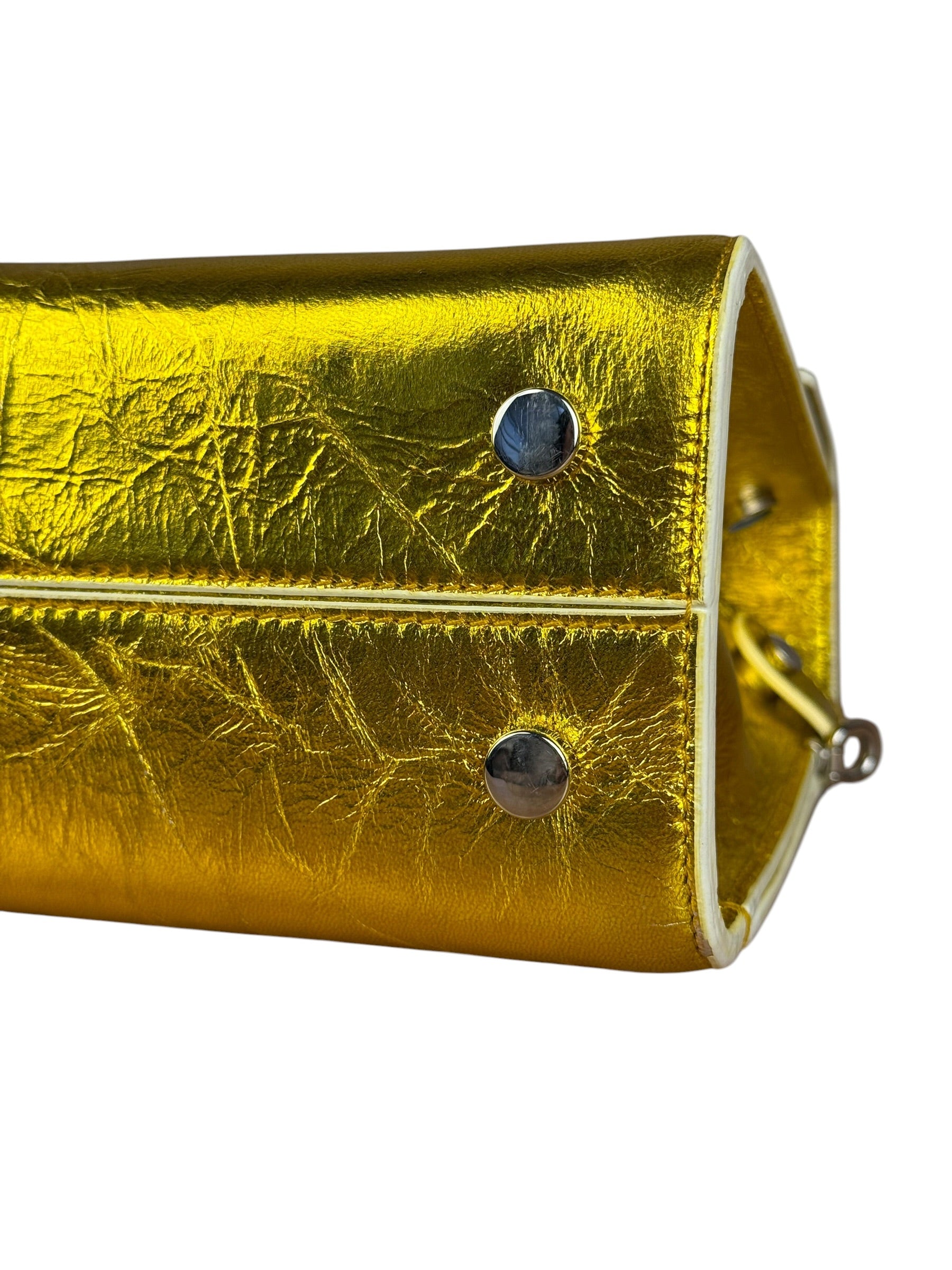 Christian Dior Diorever Metallic Gold Small 2Way Handbag