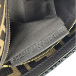 Fendi Black Raffia Zucca Shoulder Baguette