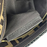 Fendi Black Raffia Zucca Shoulder Baguette