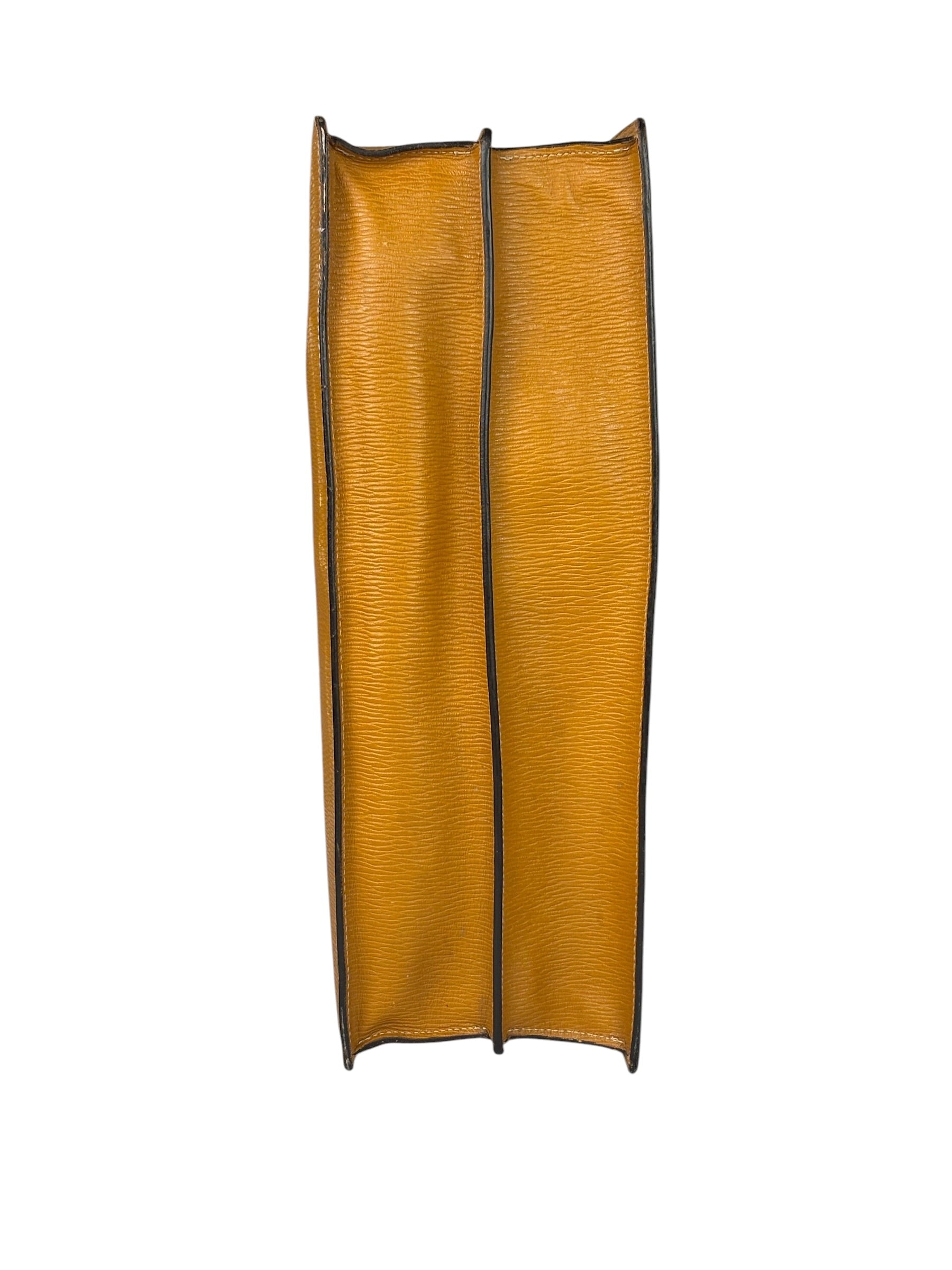 Salvatote Ferragamo Brown Leather Flap Briefcase