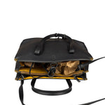 Coach Black Leather Trim Copper Carryall Two-Way Bag