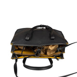 Coach Black Leather Trim Copper Carryall Two-Way Bag