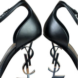YSL Black Opyum YSL Logo Heels