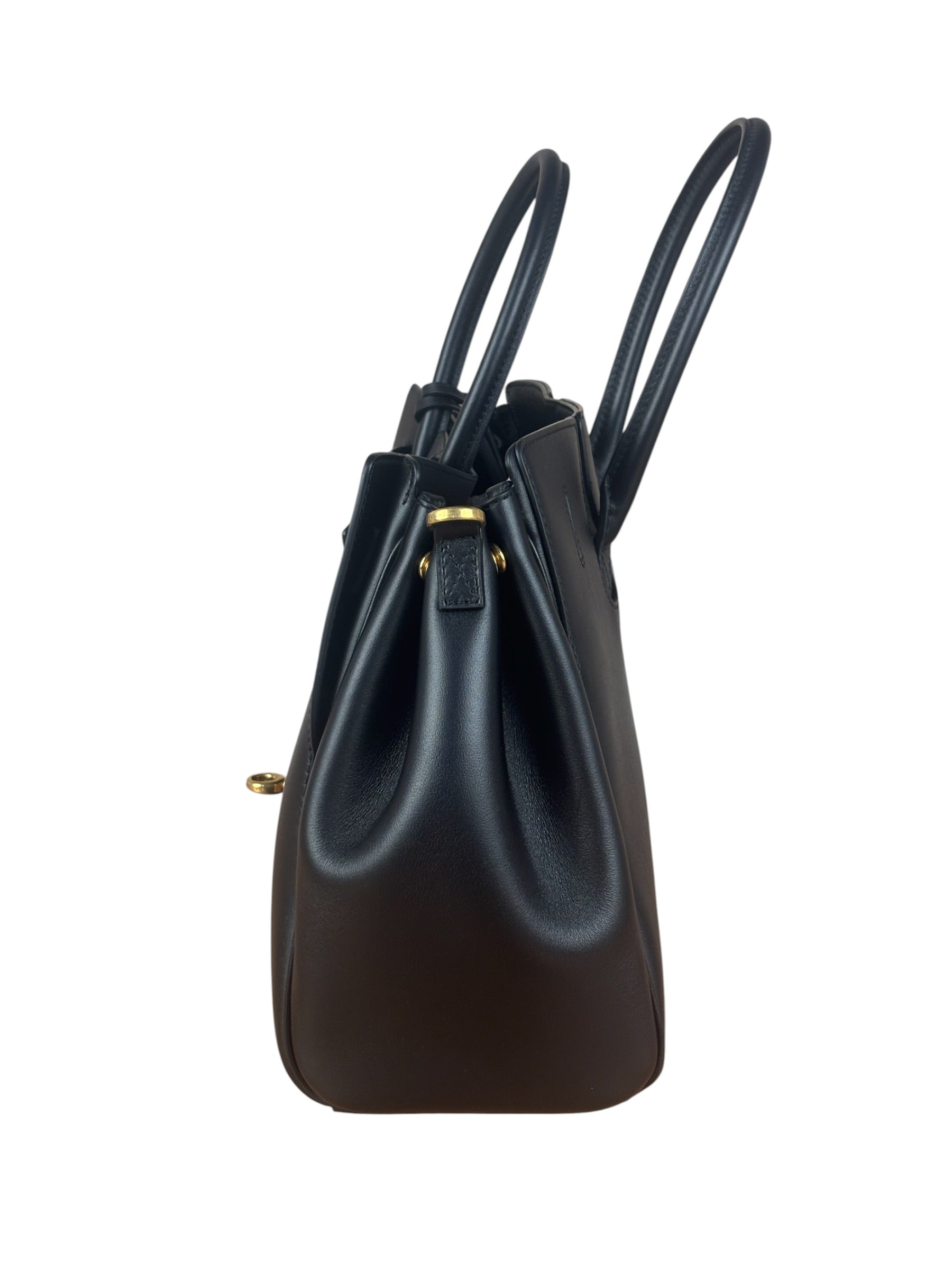 Balenciaga Black Leather Bel Air Carry All Two-Way Bag