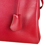 Hermes Kelly 32 Courchevel Rouge Vif Gold Handbag 1997