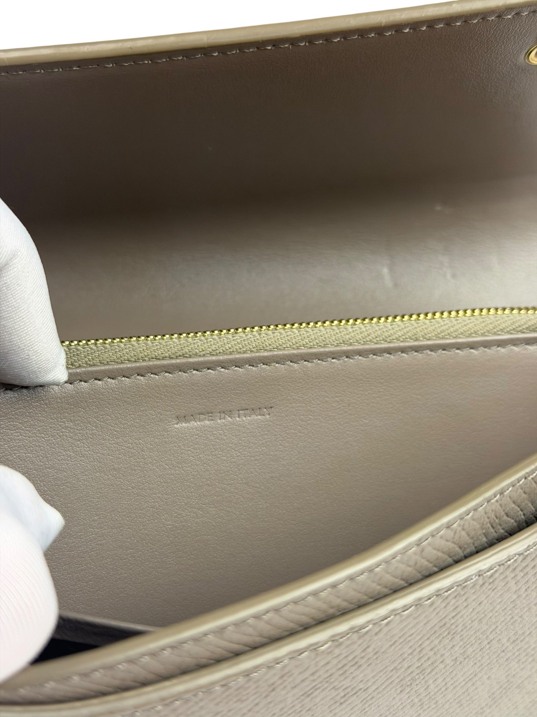 Celine Grey Leather Long Flap Wallet