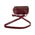 Chanel Burgundy Python Quilted Leather Vanity Two-Way Bag 2017