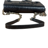 Balenciaga Black Croc Embossed Le City Clutch/Wallet