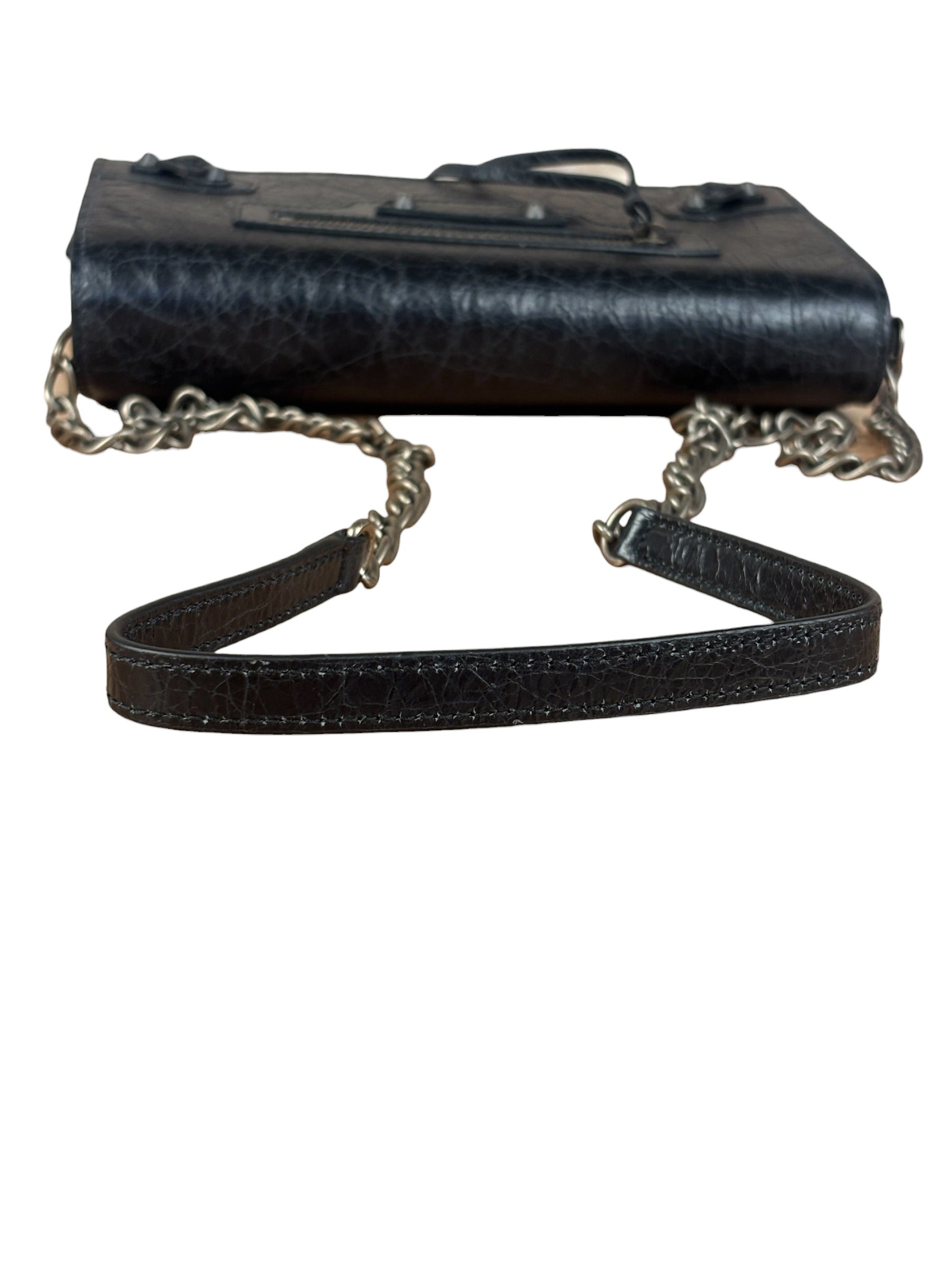 Balenciaga Black Croc Embossed Le City Clutch/Wallet