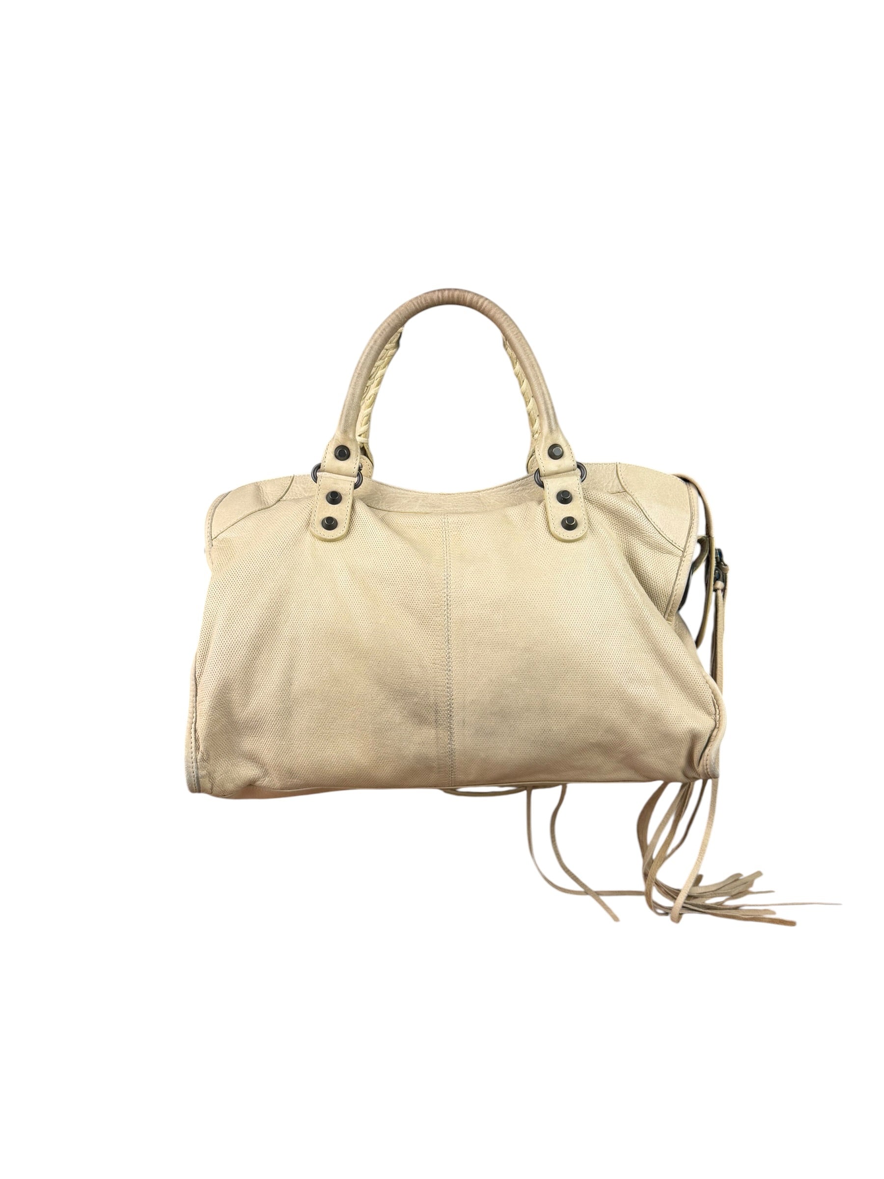 Balenciaga Cream Leather Le City Bag