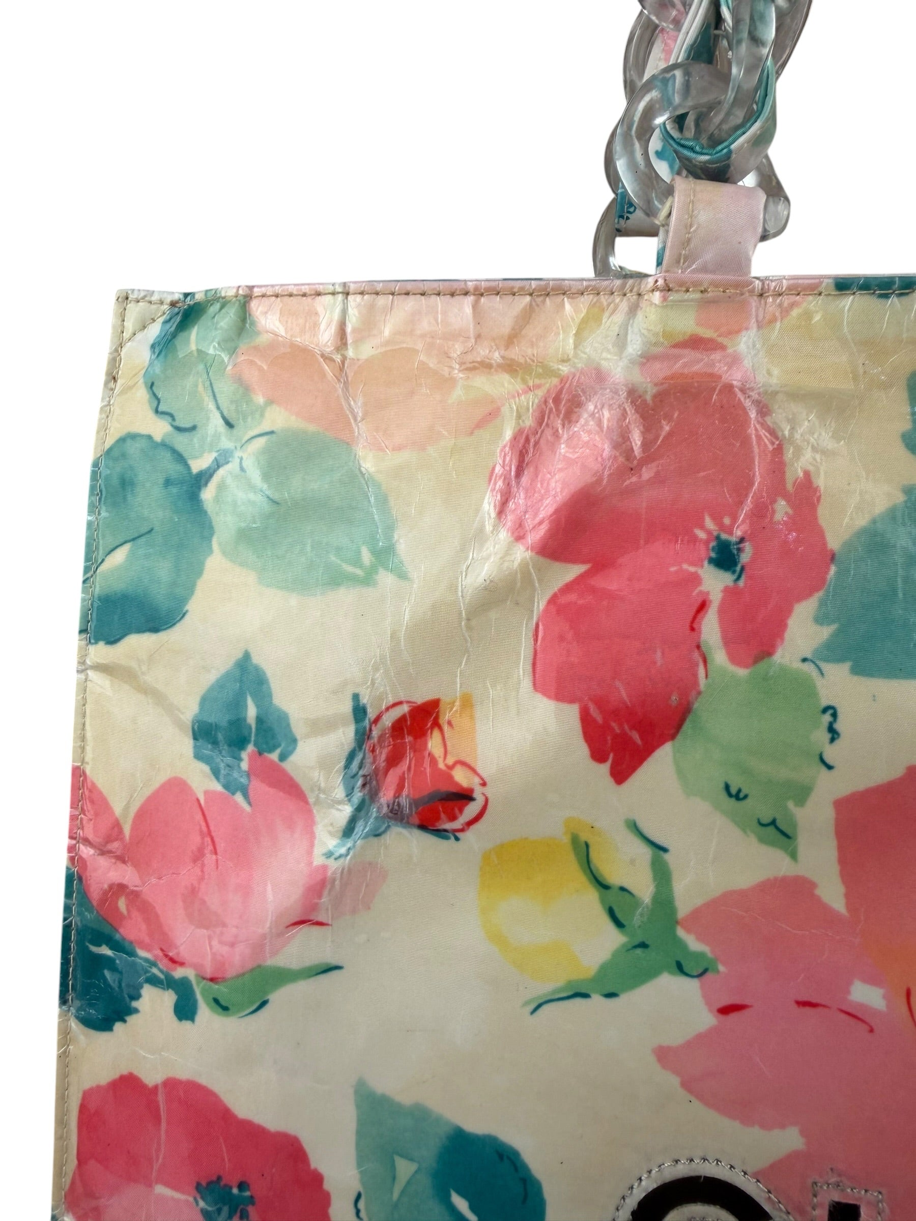 Chanel Floral Print CC Vinyl Tote 1994