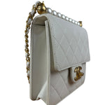 Chanel Small Chic Pearls White Flap Bag 2019