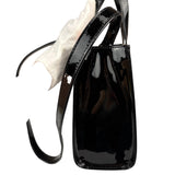 Off-White Black Patent Leather Kids Butterfly Bookish Two-Way Bag