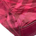 Burberry Plum Nylon/Leather Trim Nova Check Buckleigh Packable Tote