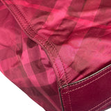 Burberry Plum Nylon/Leather Trim Nova Check Buckleigh Packable Tote