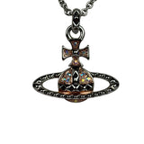 Vivienne Westwood Bas Relief Two-Tone Pendant Necklace