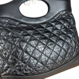 Chanel 31 Black Leather Quilted Shopping Clutch Shoulder Bag 2018