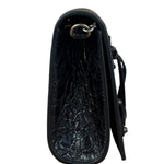 Balenciaga Black Croc Embossed Le City Clutch/Wallet