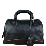 Prada Vintage Black Leather Mini Boston Bag