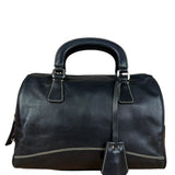 Prada Vintage Black Leather Mini Boston Bag