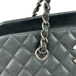 Chanel Grey Iridescent Quilted Leather Chic Bowling Shoulder Bag 2010