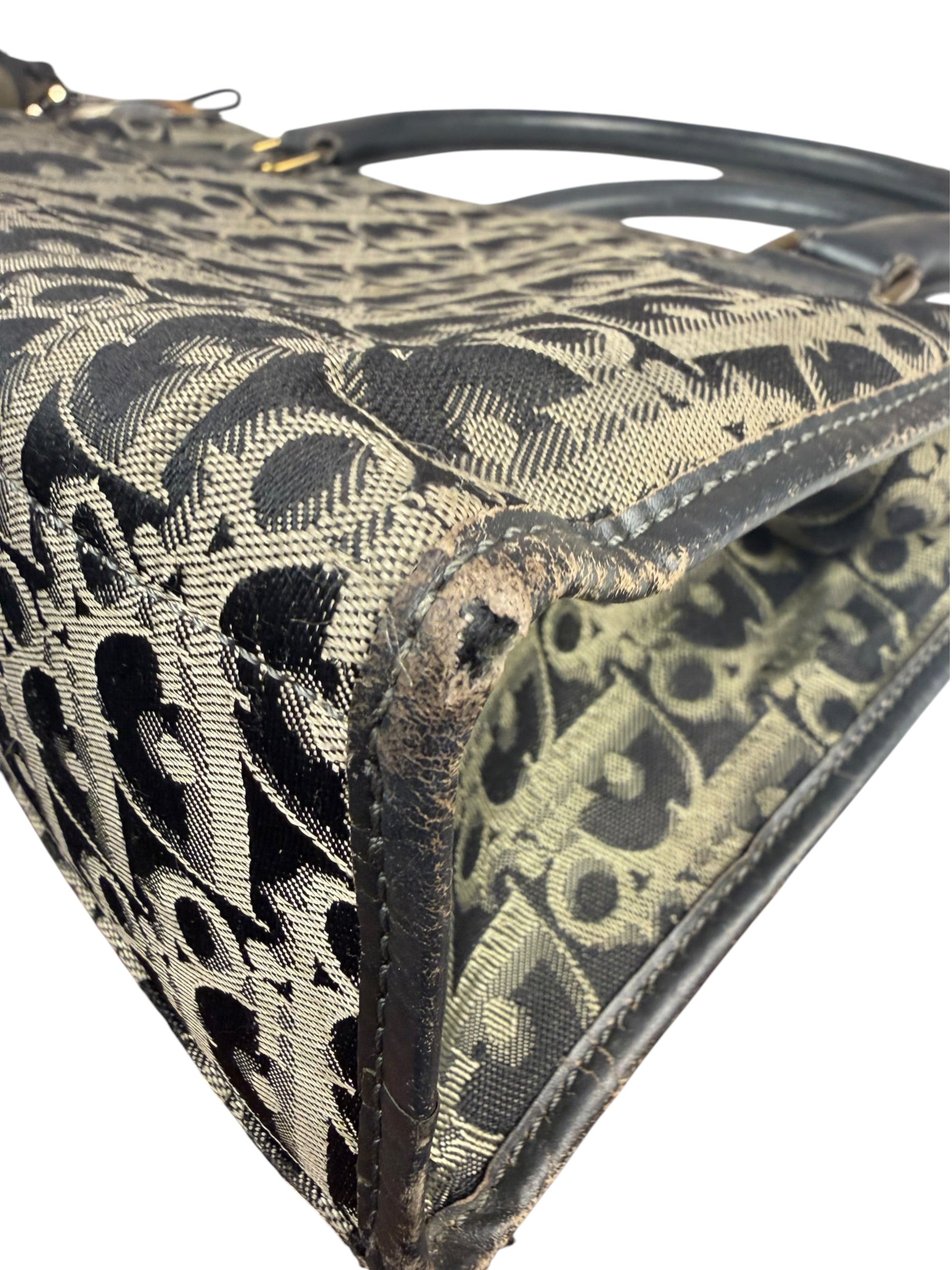 Christian Dior Black/Grey Trotter Handbag