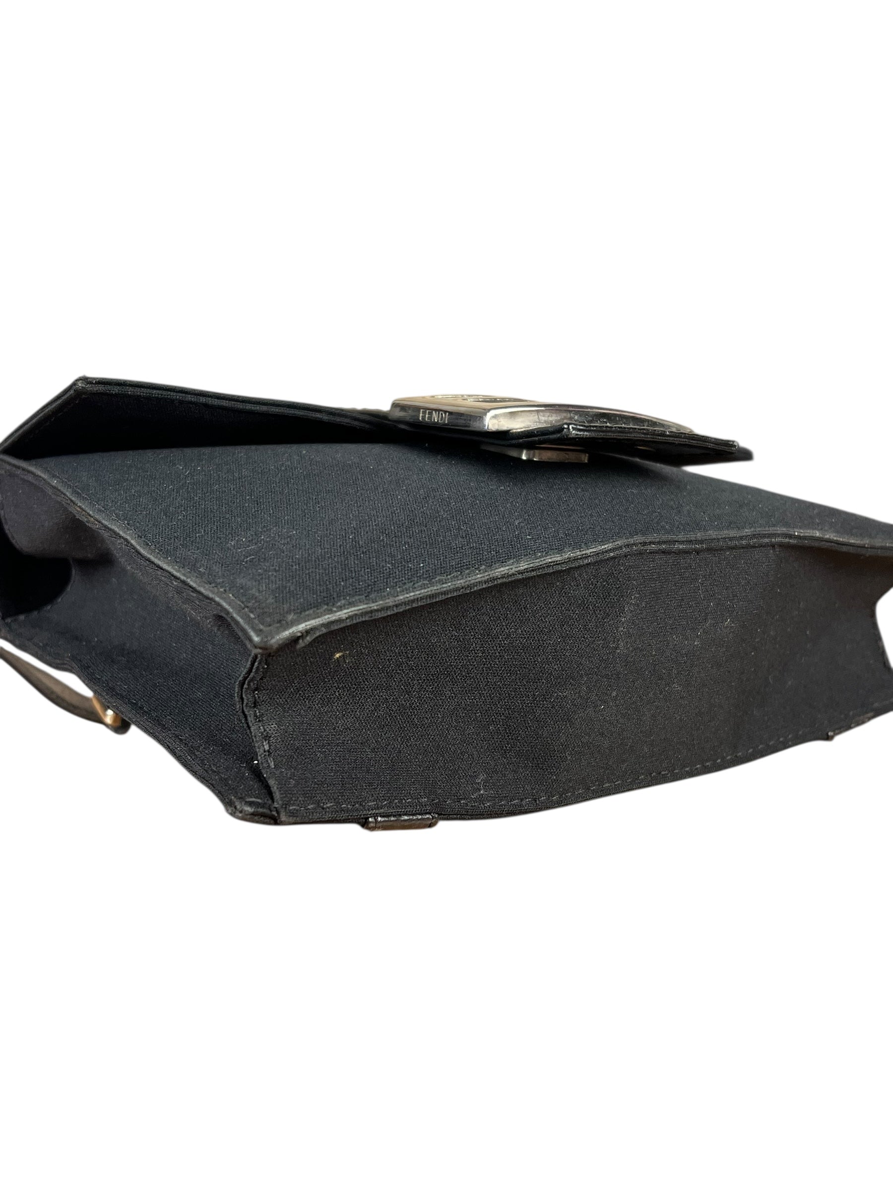 Fendi Nylon FF Baguette Shoulder Bag