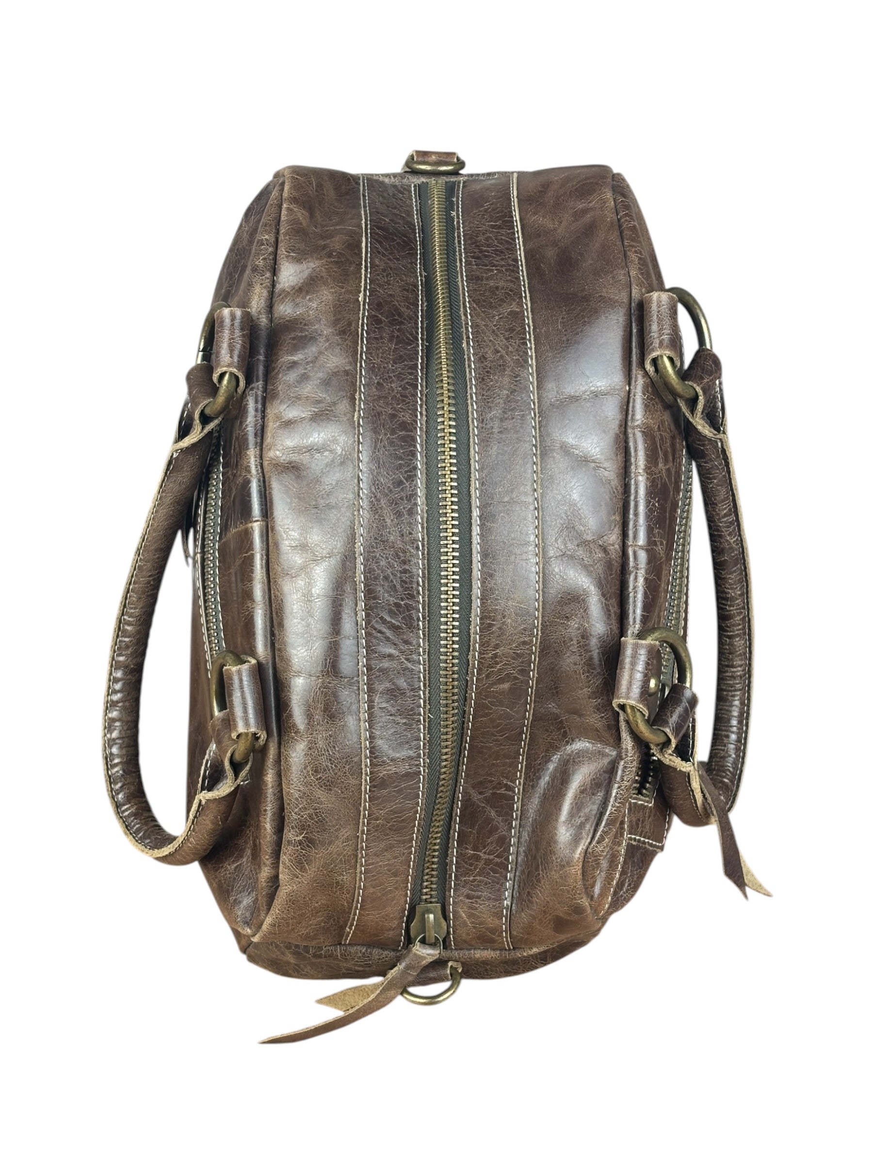 Balenciaga Vintage Brown Leather Moto Handbag