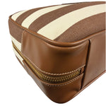 Miu Miu Canvas Stripped Beau Top Handle Bag