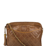 Chanel Vintage Leather Lizard Tassel Camera Case - 1987