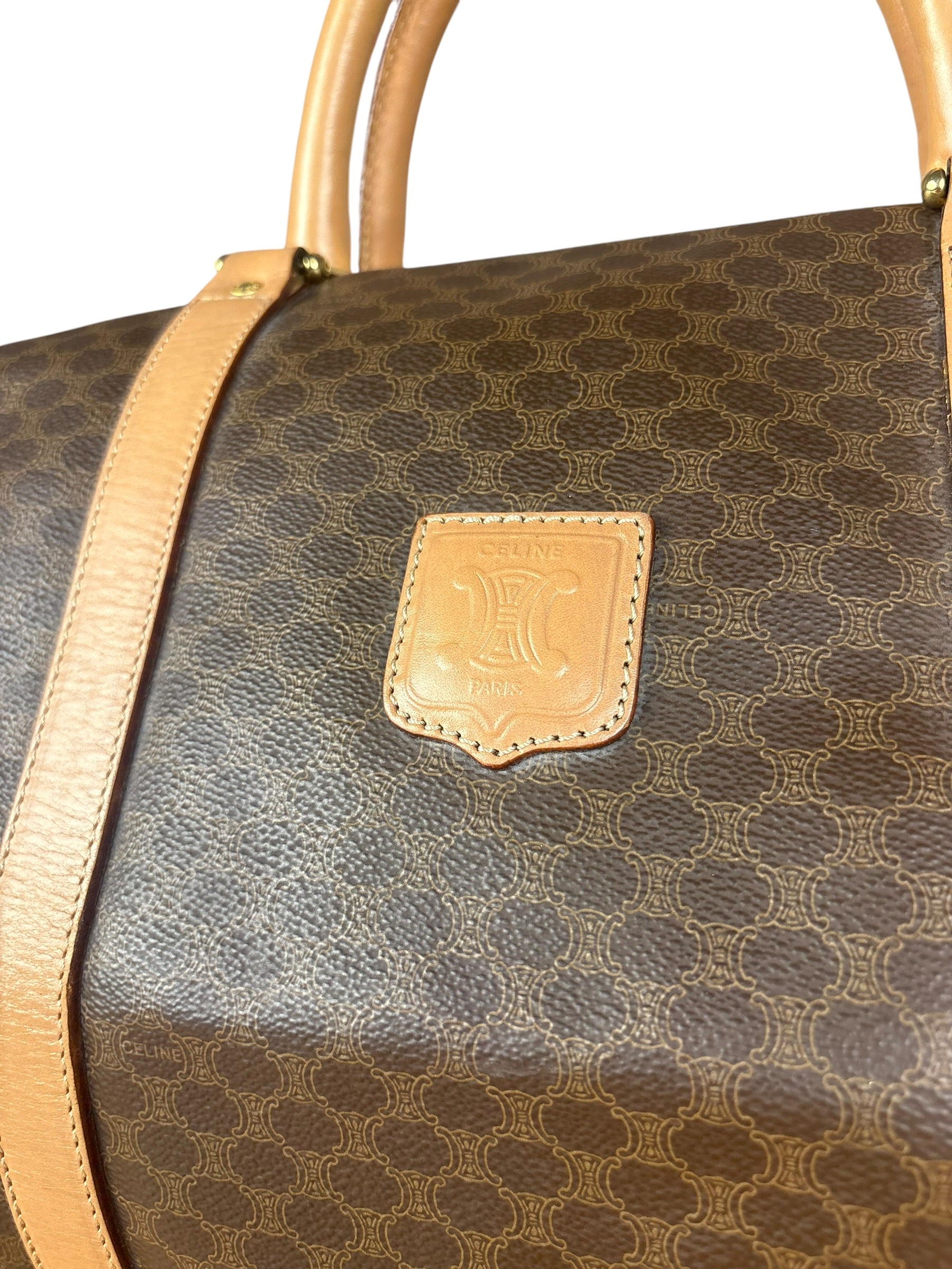 Celine Vintage Macadam Boston Bag