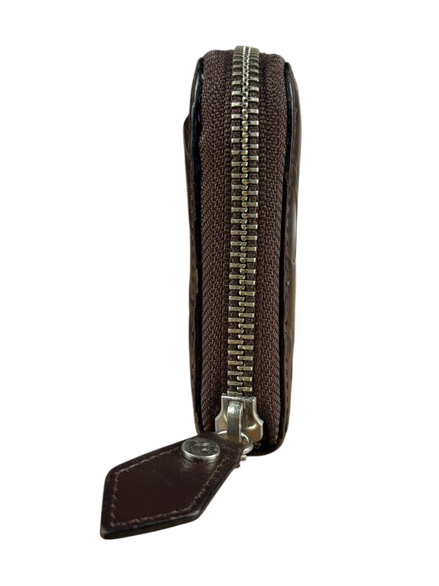 Vivienne Westwood Brown Leather Logo Zippy Wallet