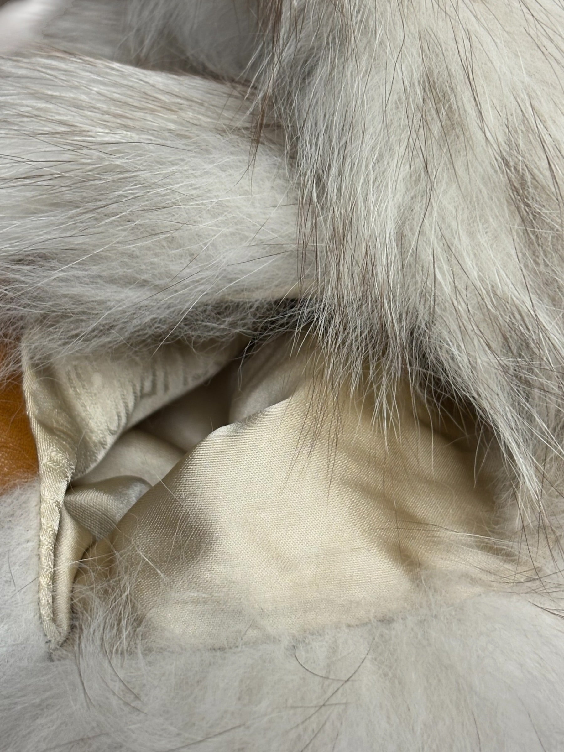 Motomachi Yamaoka Leather Trim Fox Fur Coat