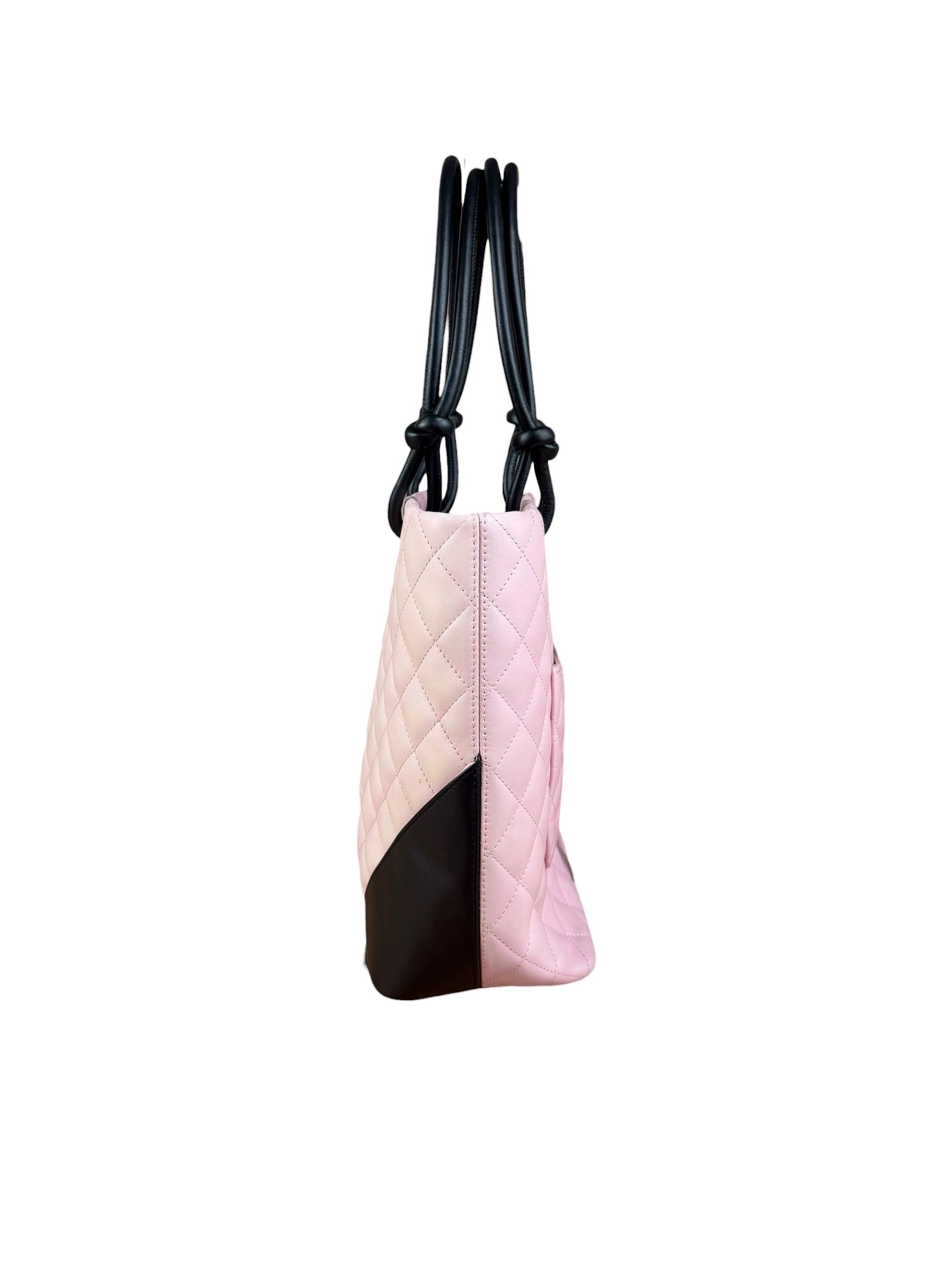 Chanel Black/Pink Cambon Quilted Leather Tote Bag 2004