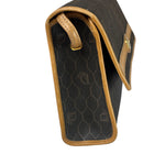 Christian Dior Vintage Brown Leather Honeycomb Shoulder Bag