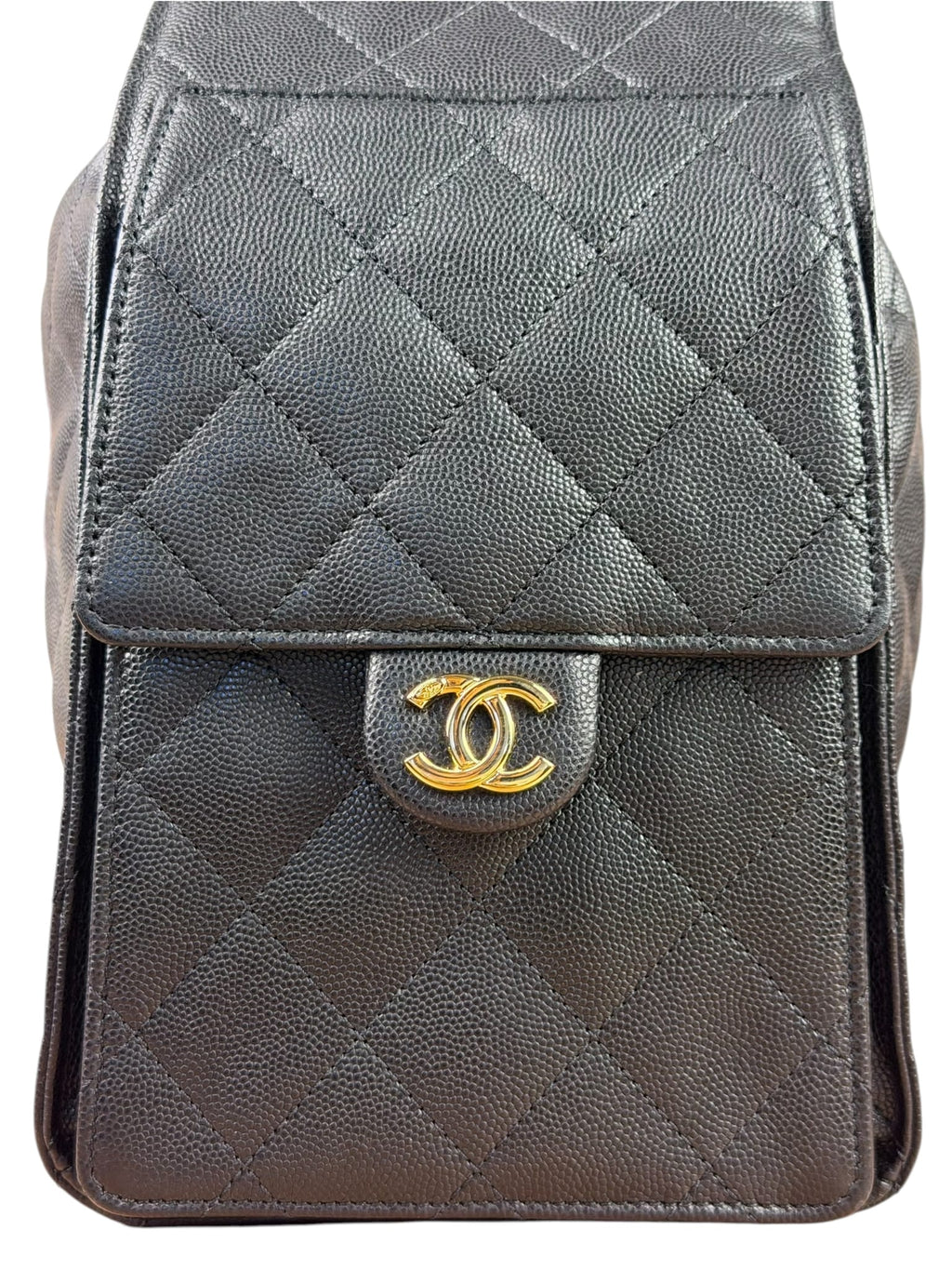 Chanel Medium Black Caviar 25 Hobo Bag