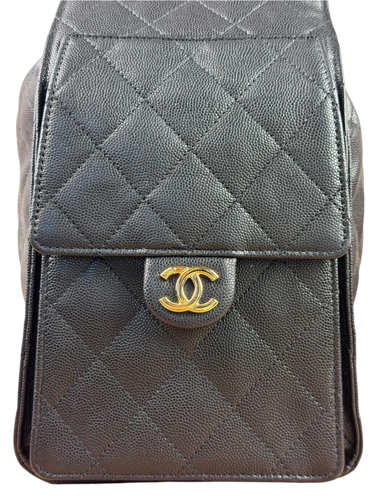 Chanel Medium Black Caviar 25 Hobo Bag