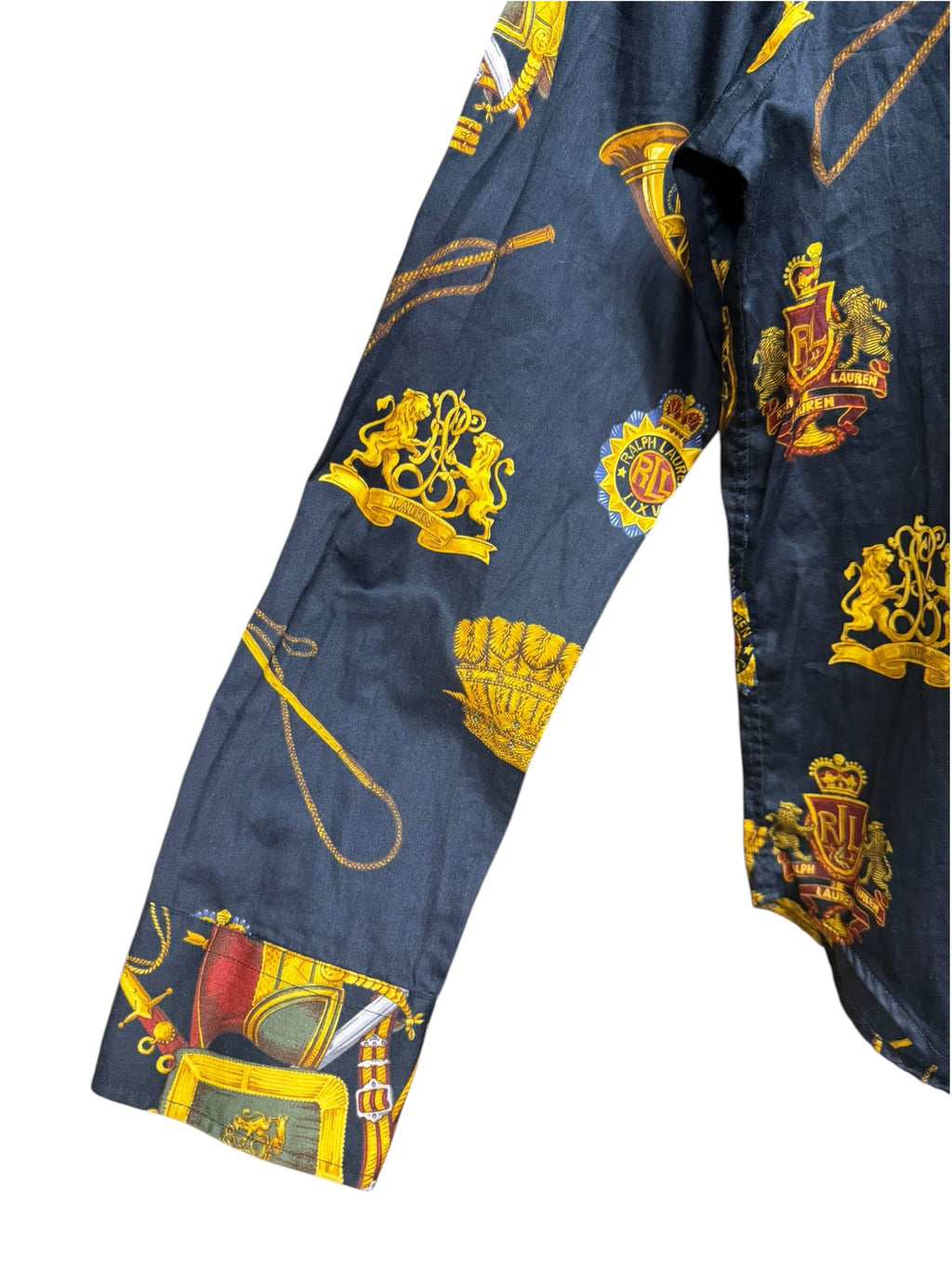 Vintage Lauren by Ralph Lauren Equestrian Print Button Shirt
