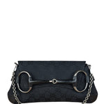 Gucci Black Tom Ford Horsebit Shoulder Bag
