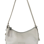 Brunello Cucinelli Ivory Grained Leather Shoulder Bag