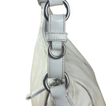 Prada White Tessuto Nylon Leather Trim Shoulder Bag