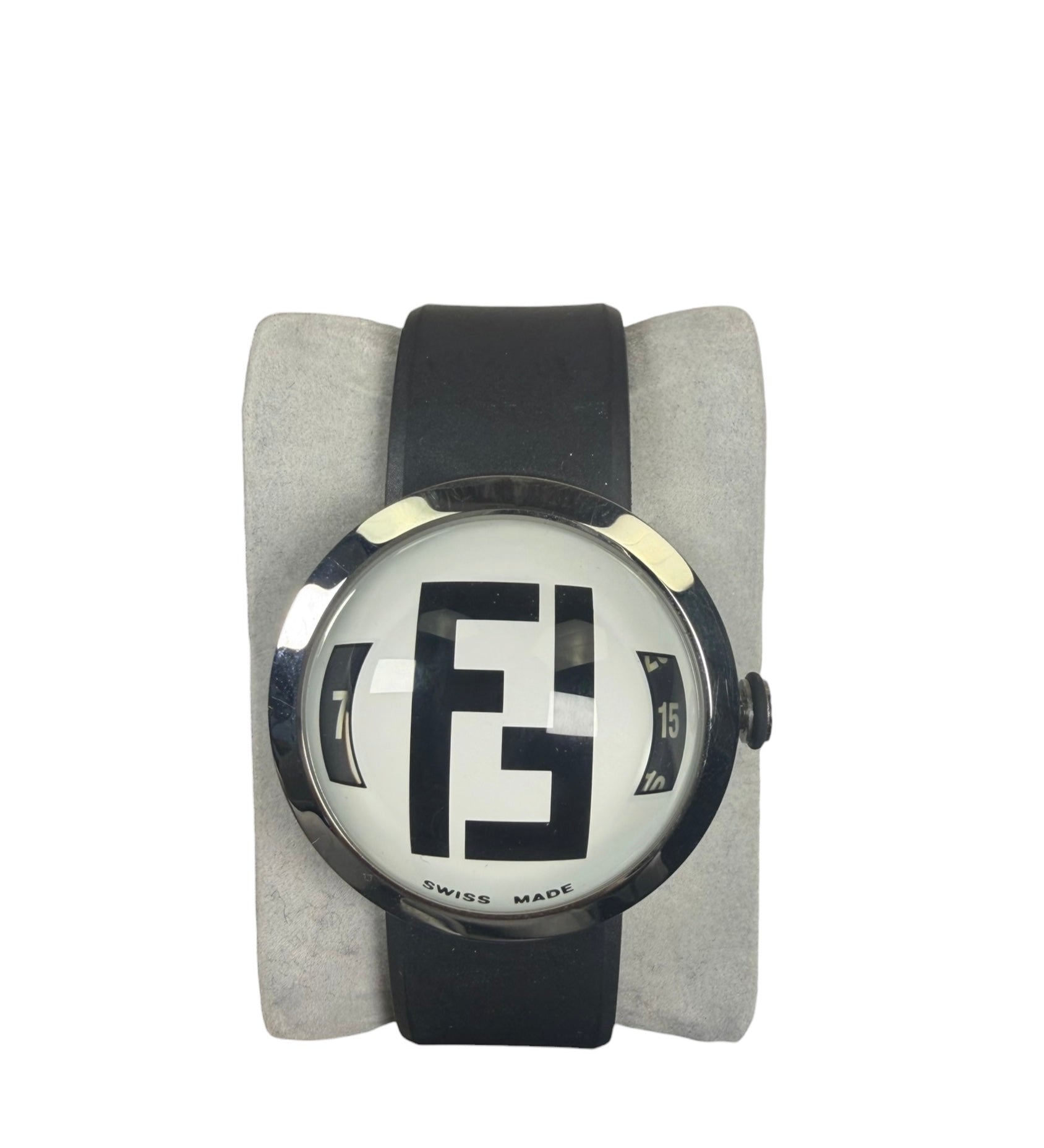Fendi 8010L White Bubble Face Rubber Strap