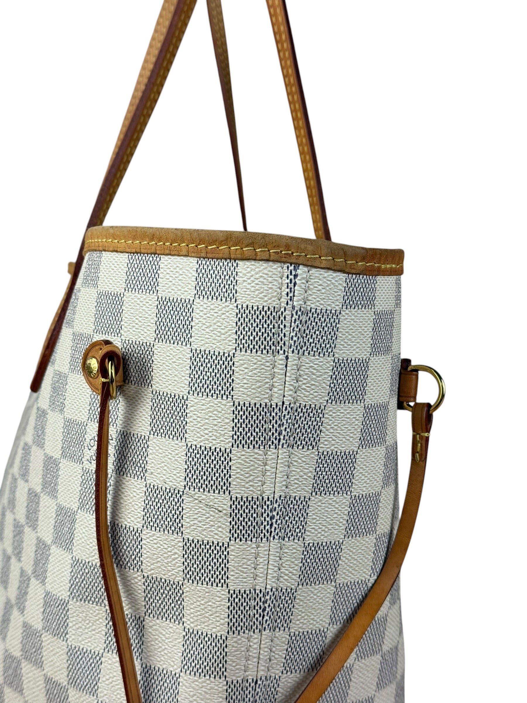 Louis Vuitton Neverfull MM Damier Azure Rose Interior w/ Pouch
