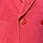 Burberry Vintage Dark Red Wool Mid Length Coat