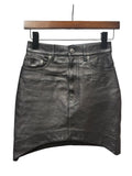 Balenciaga Black Leather Mini Skirt