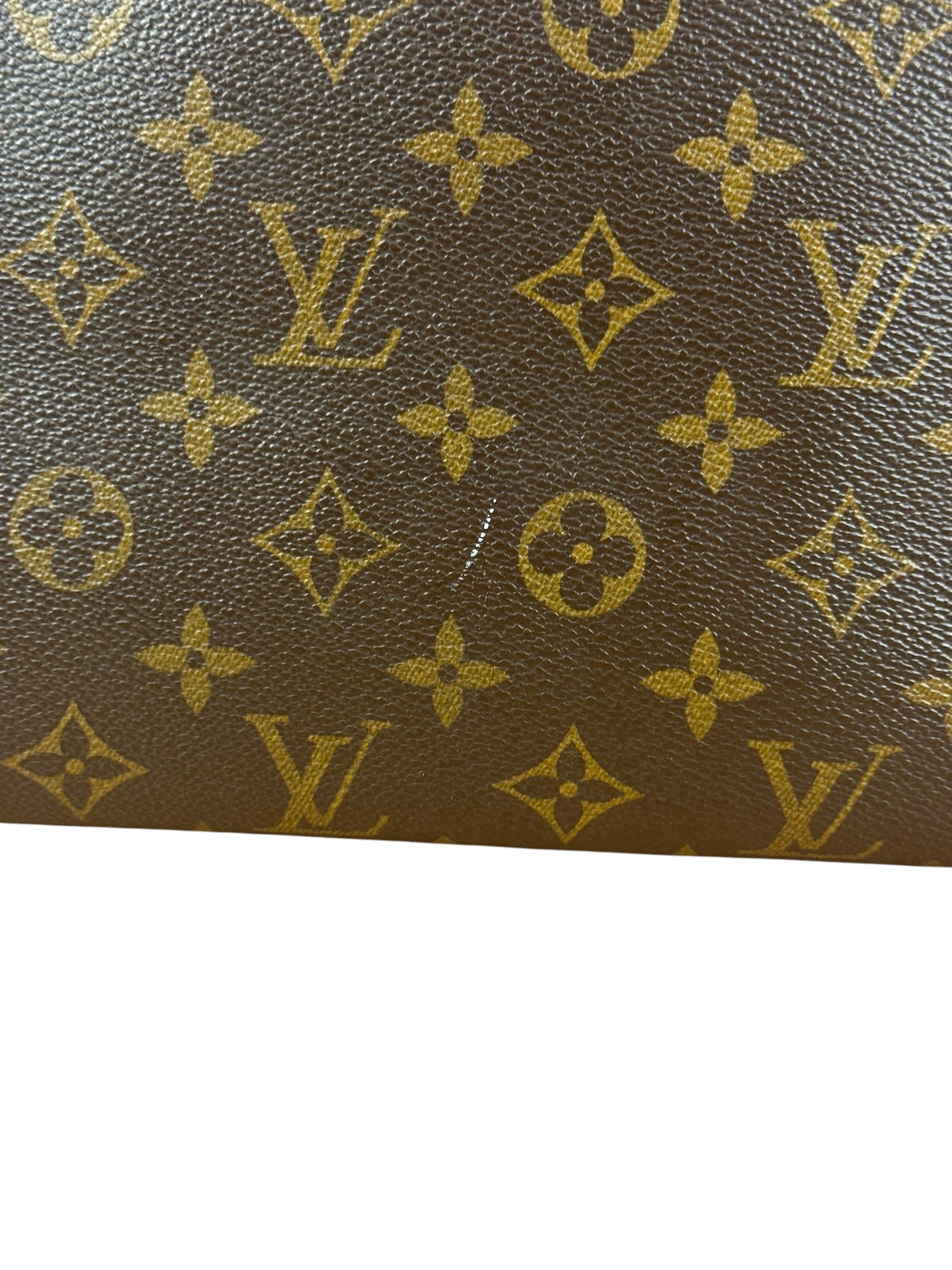 Louis Vuitton Leather Batignolles Horizontal Canvas Monogram Tote Bag