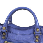 Balenciaga Purple Lambskin Moto City Two-Way Bag