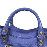Balenciaga Purple Lambskin Moto City Two-Way Bag