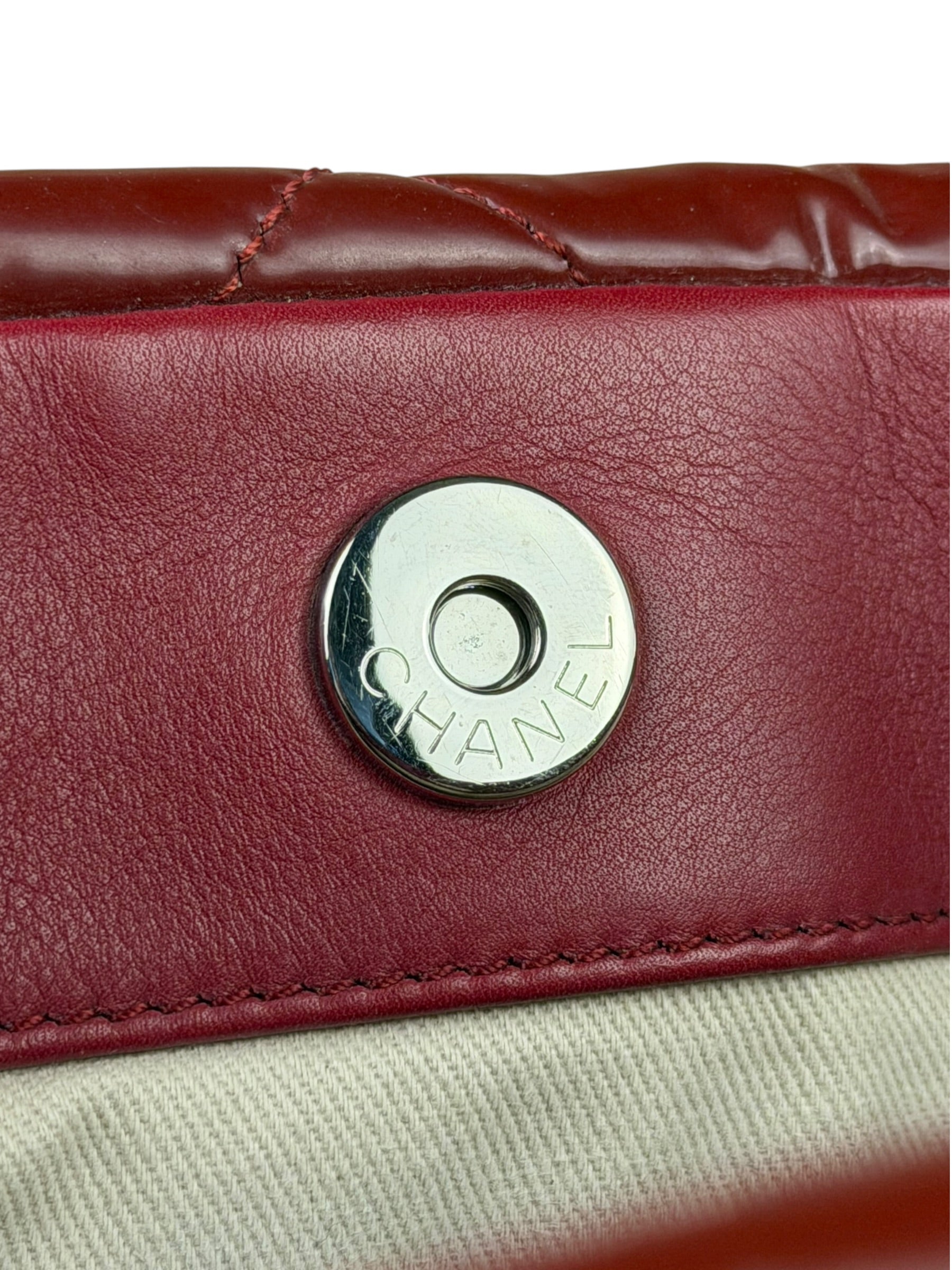 Chanel Patent Red Quilted S Shopper Tote 2013