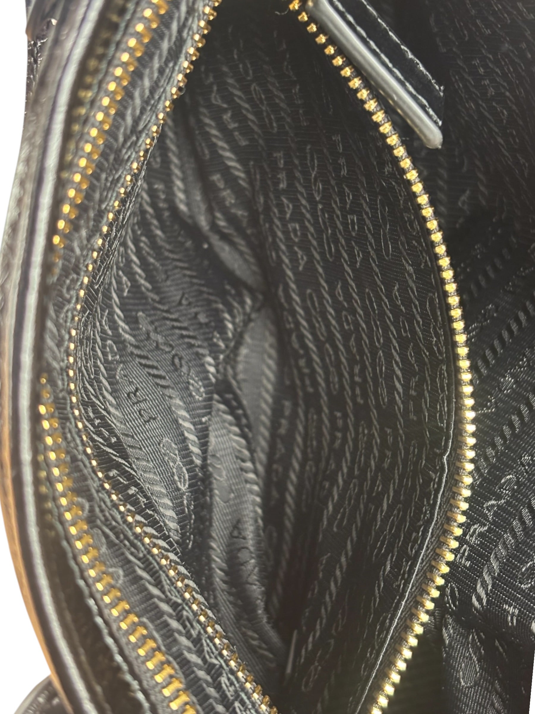 Prada Calfskin Bonnie Shoulder Bag Black